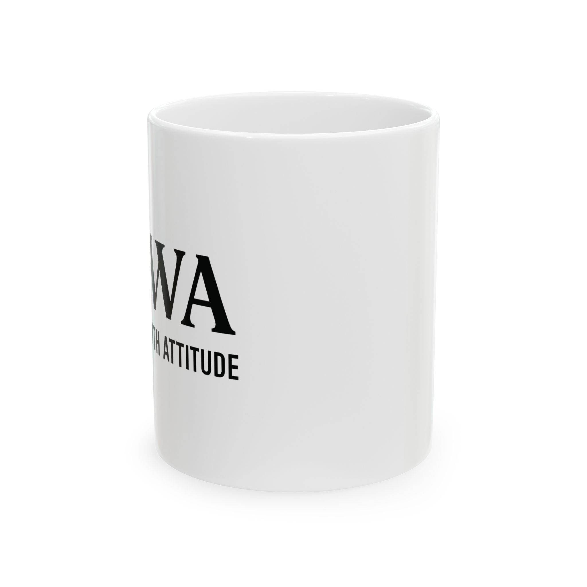 LNWA "Left Nut With Attitude" Ceramic Mug — Funny Novelty Coffee Cup (11oz, 15oz)