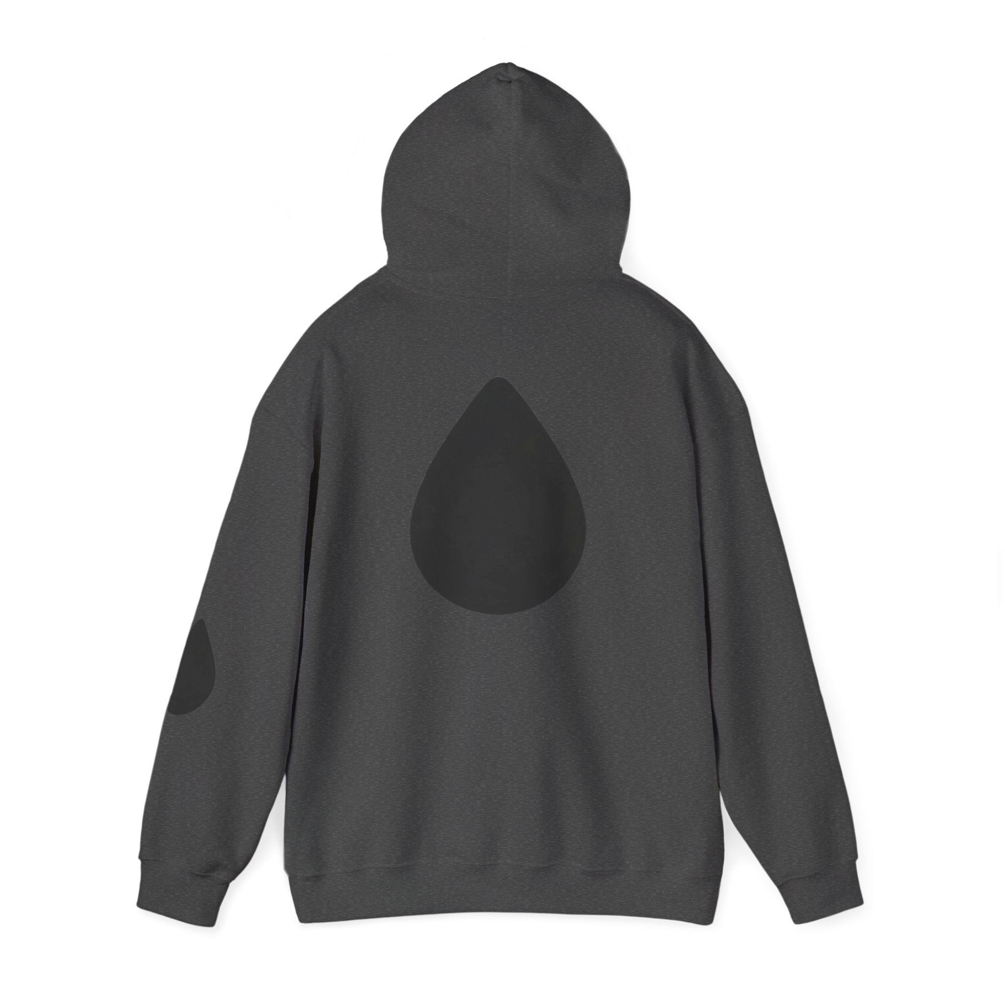 LNWA Drop Logo Hoodie — Minimalist White Pullover with Teardrop Graphic