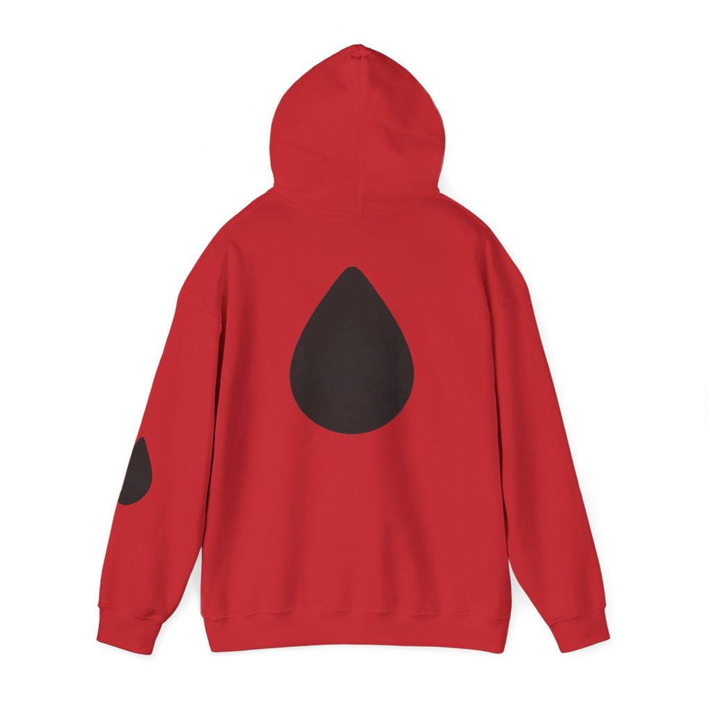 LNWA Drop Logo Hoodie — Minimalist White Pullover with Teardrop Graphic