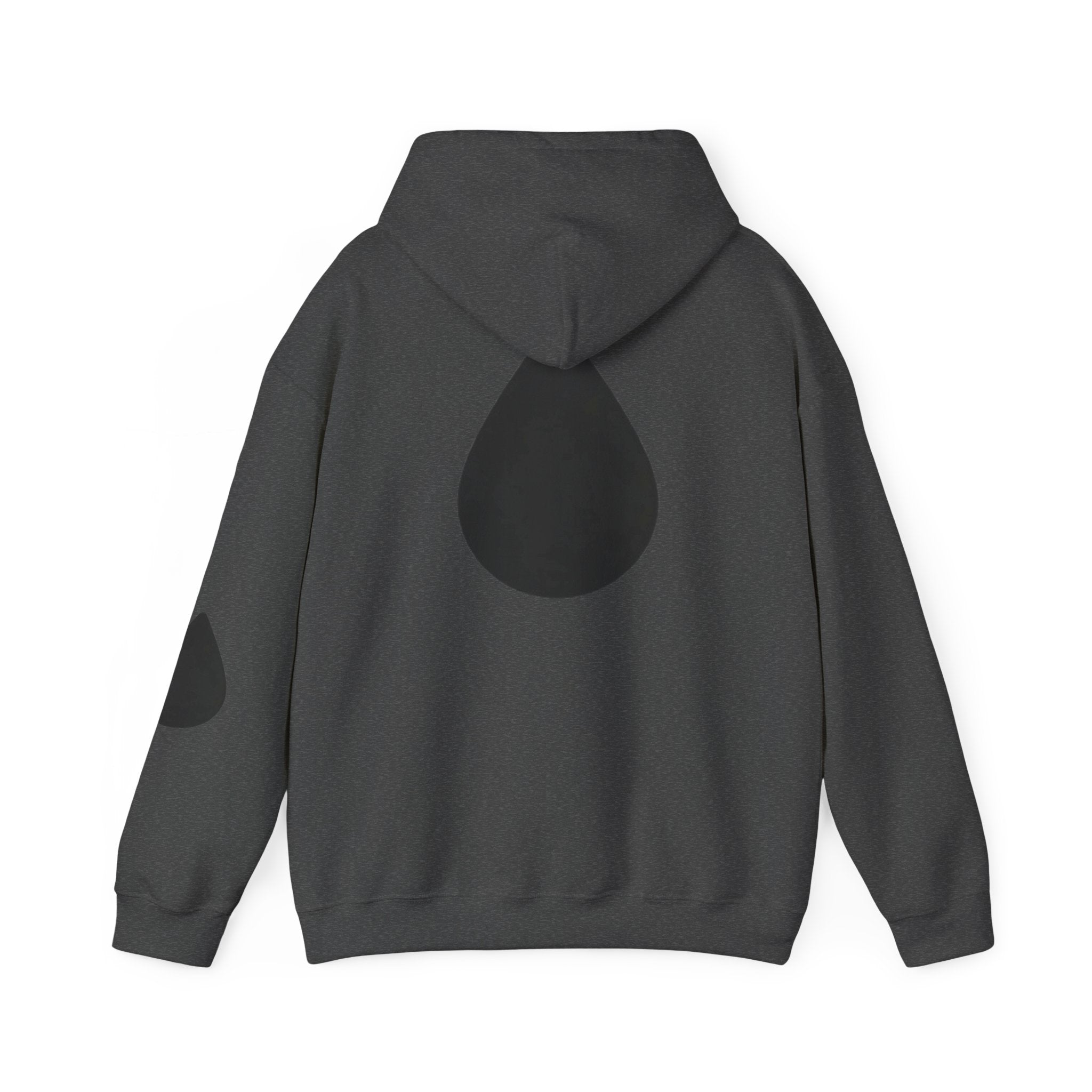 LNWA Drop Logo Hoodie — Minimalist White Pullover with Teardrop Graphic