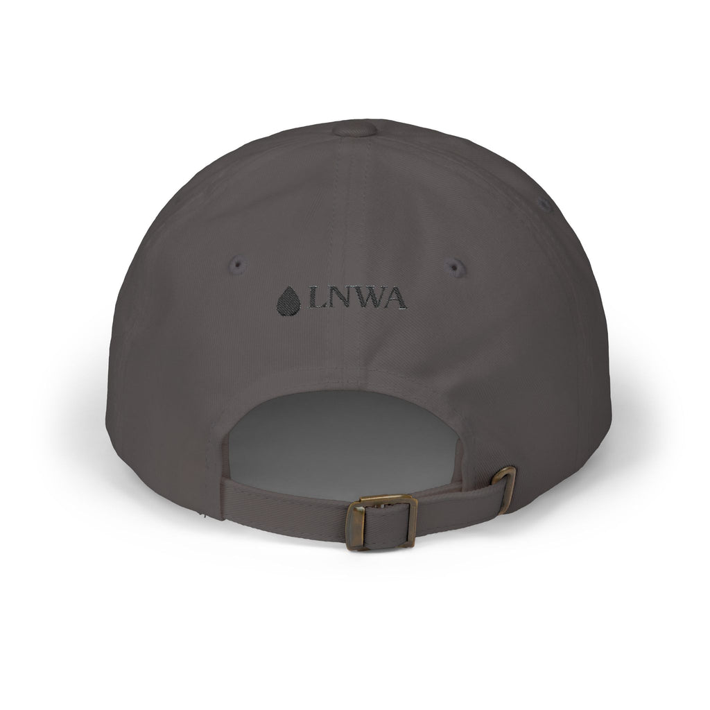 Embroidered Black Drop Dad Cap — Minimalist Water Drop Baseball Hat