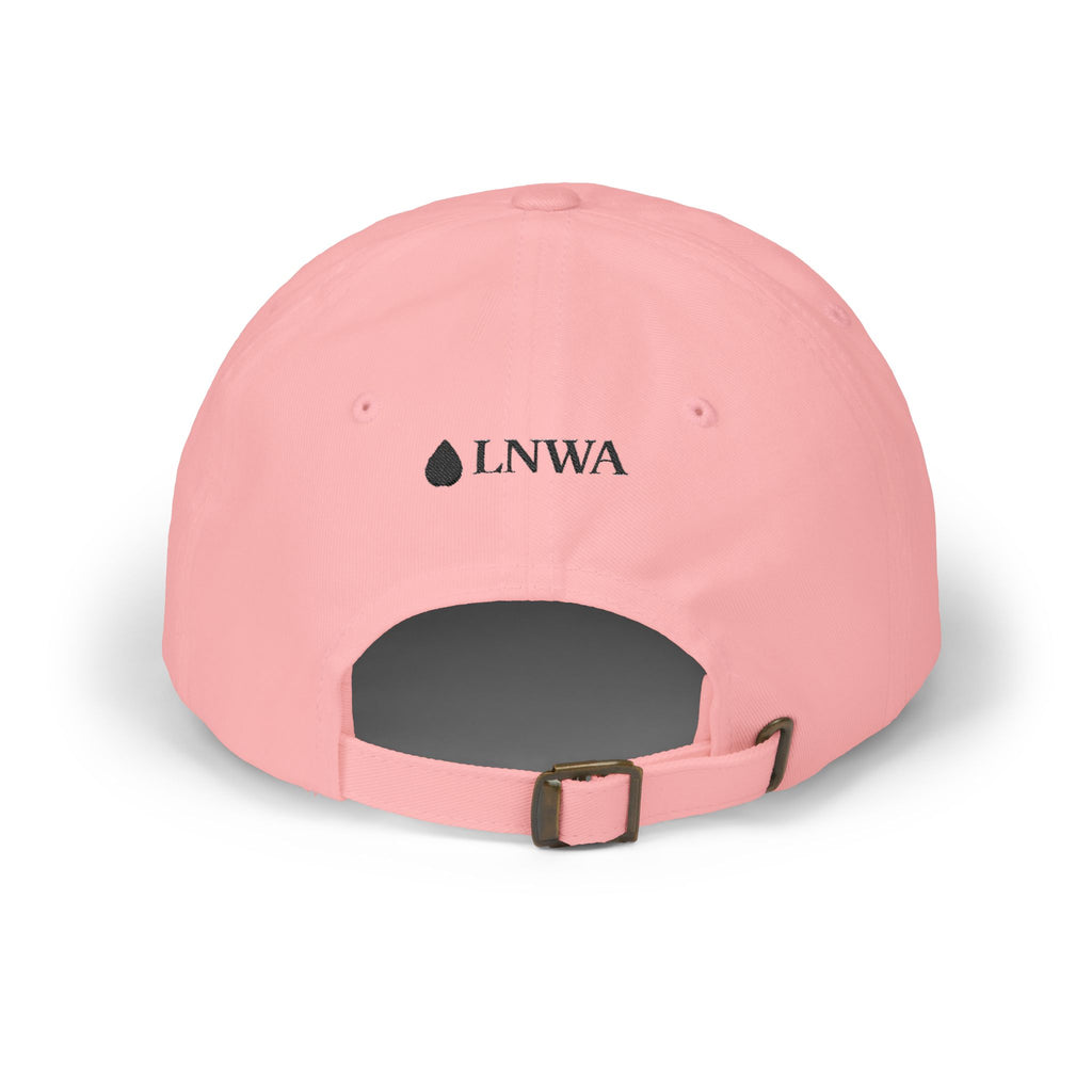 Embroidered Black Drop Dad Cap — Minimalist Water Drop Baseball Hat
