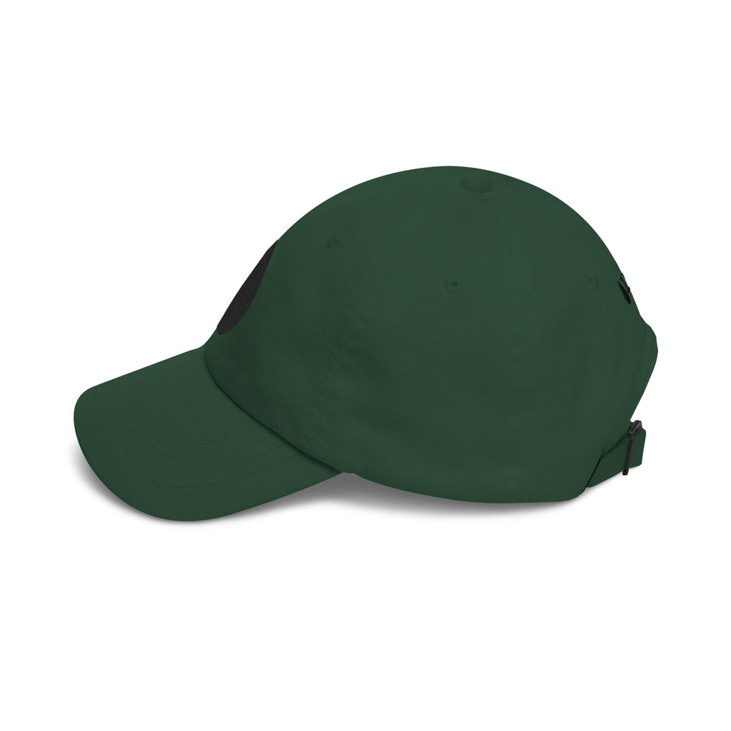 Embroidered Black Drop Dad Cap — Minimalist Water Drop Baseball Hat