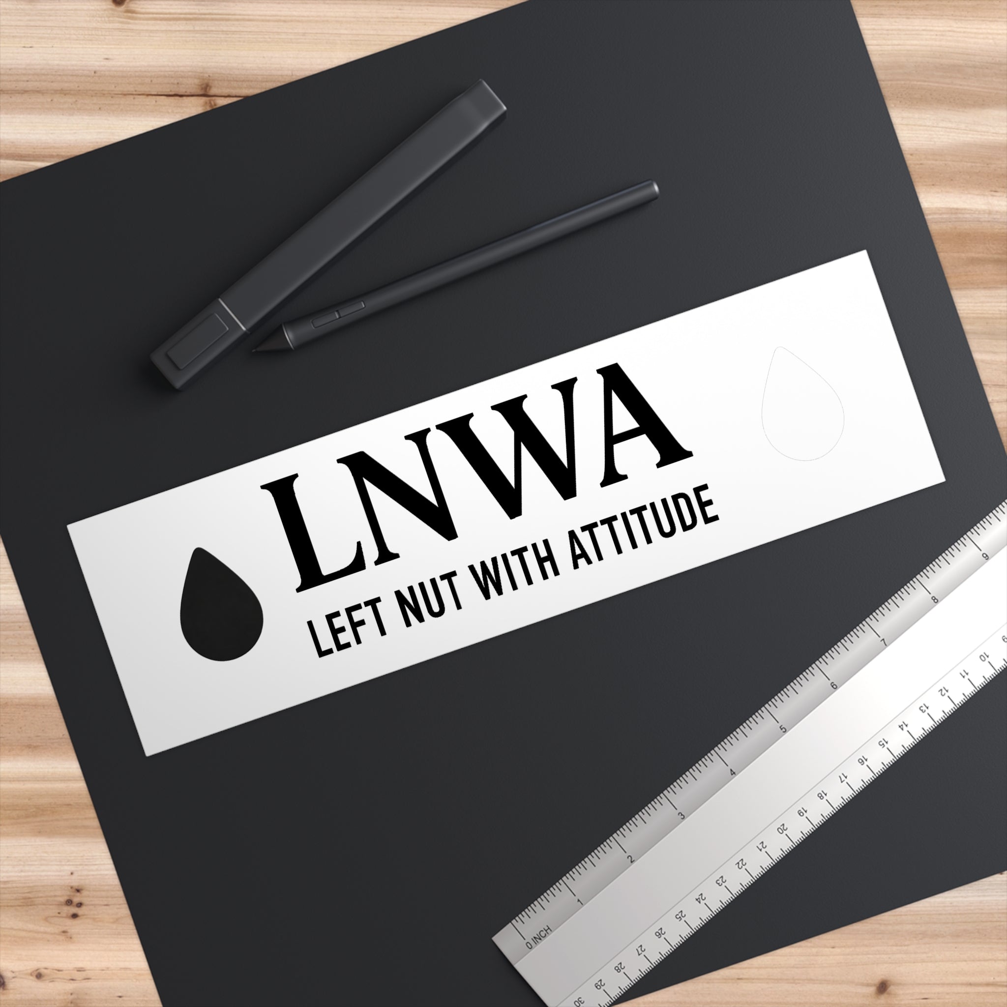 Bumper Sticker — LNWA "Left Nut With Attitude" Political Humor Decal