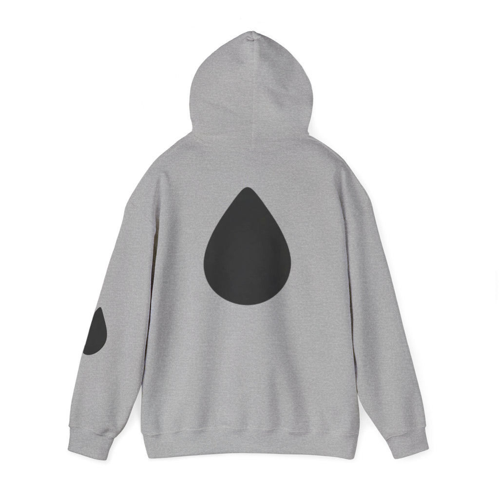 LNWA Drop Logo Hoodie — Minimalist White Pullover with Teardrop Graphic
