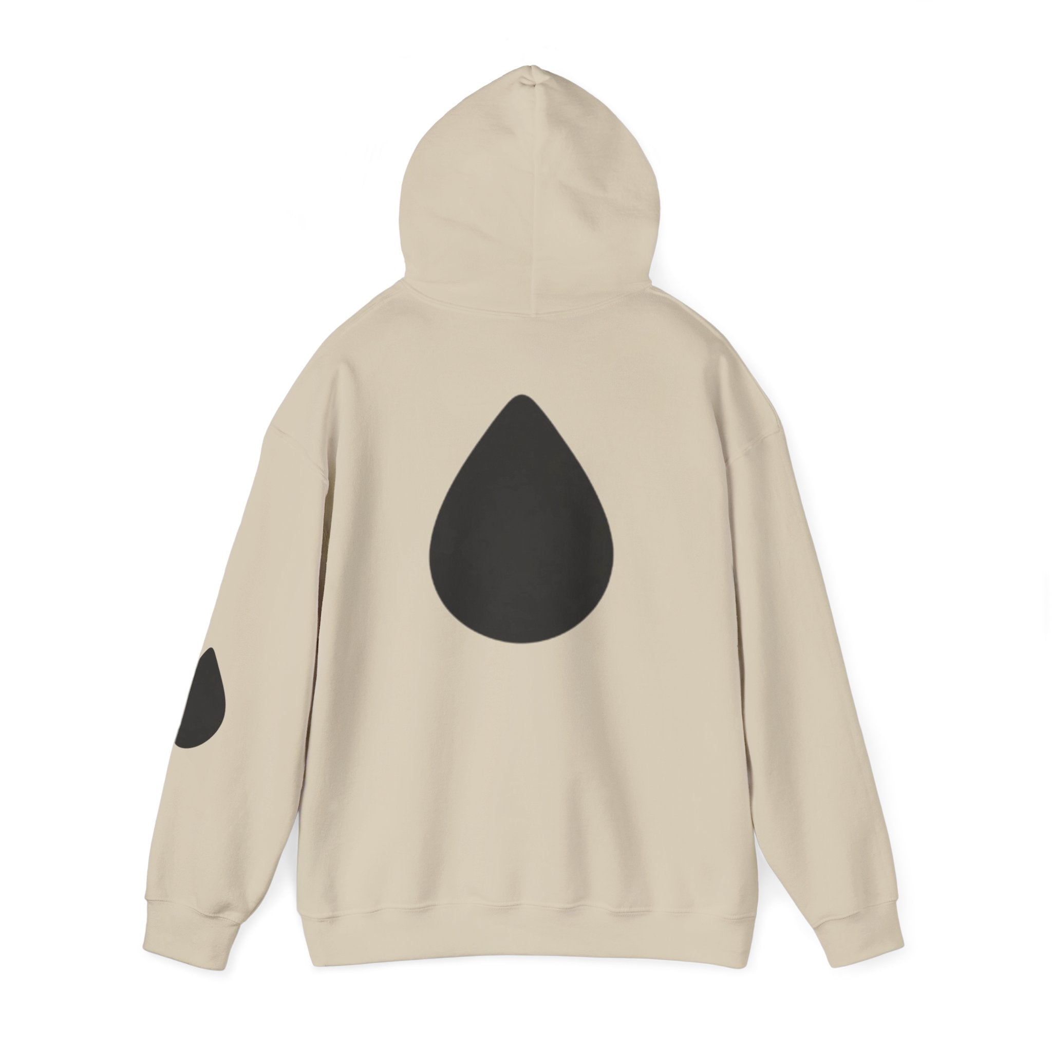LNWA Drop Logo Hoodie — Minimalist White Pullover with Teardrop Graphic