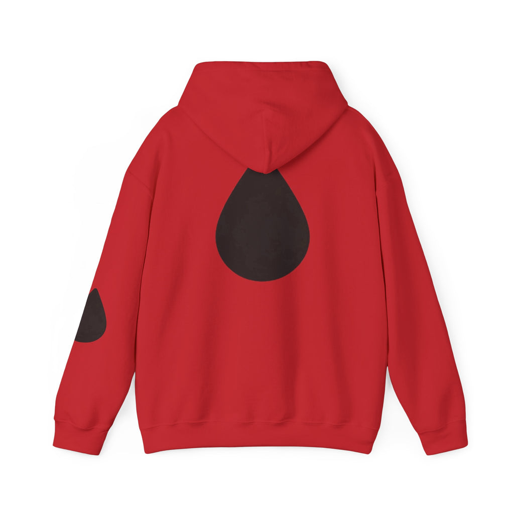 LNWA Drop Logo Hoodie — Minimalist White Pullover with Teardrop Graphic