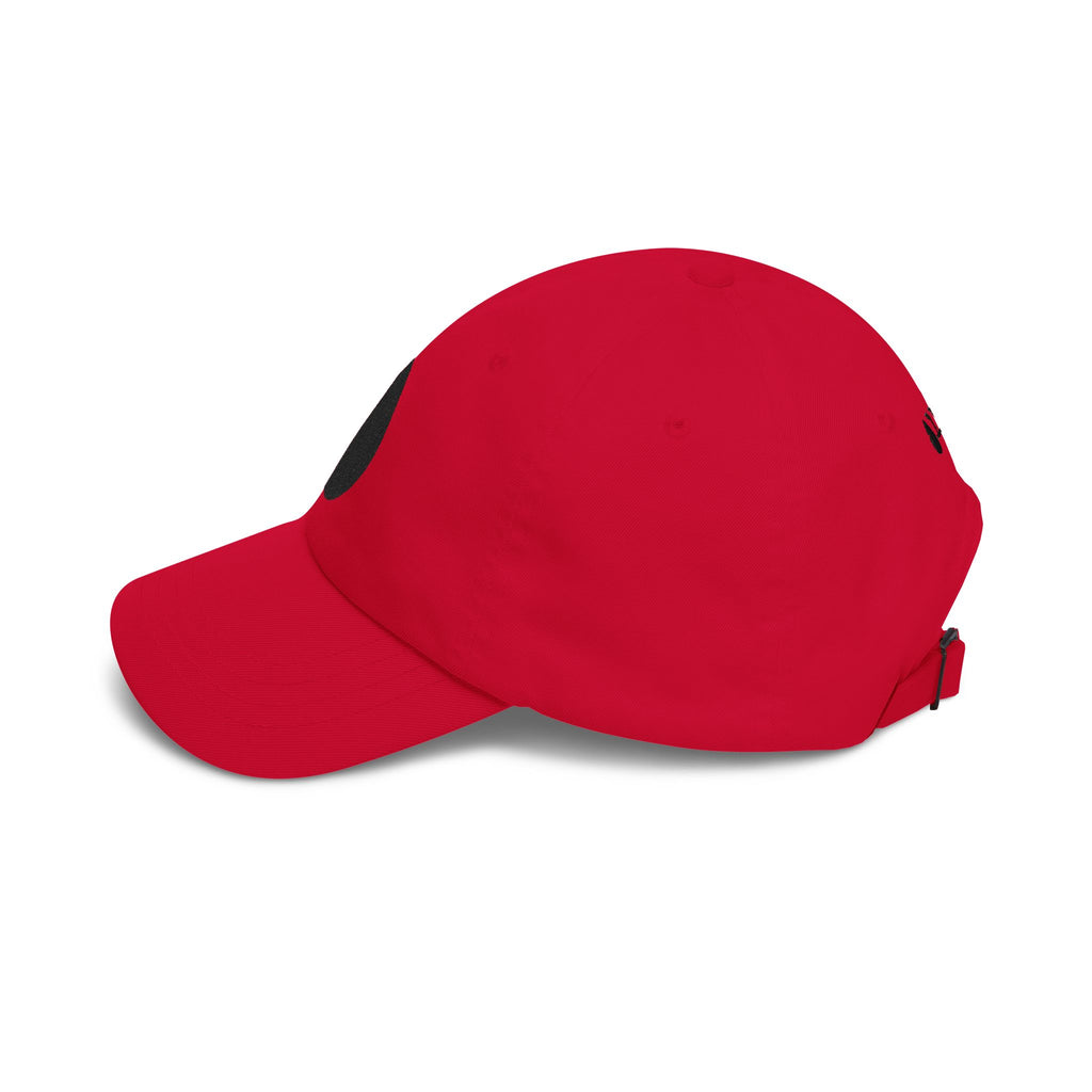 Embroidered Black Drop Dad Cap — Minimalist Water Drop Baseball Hat
