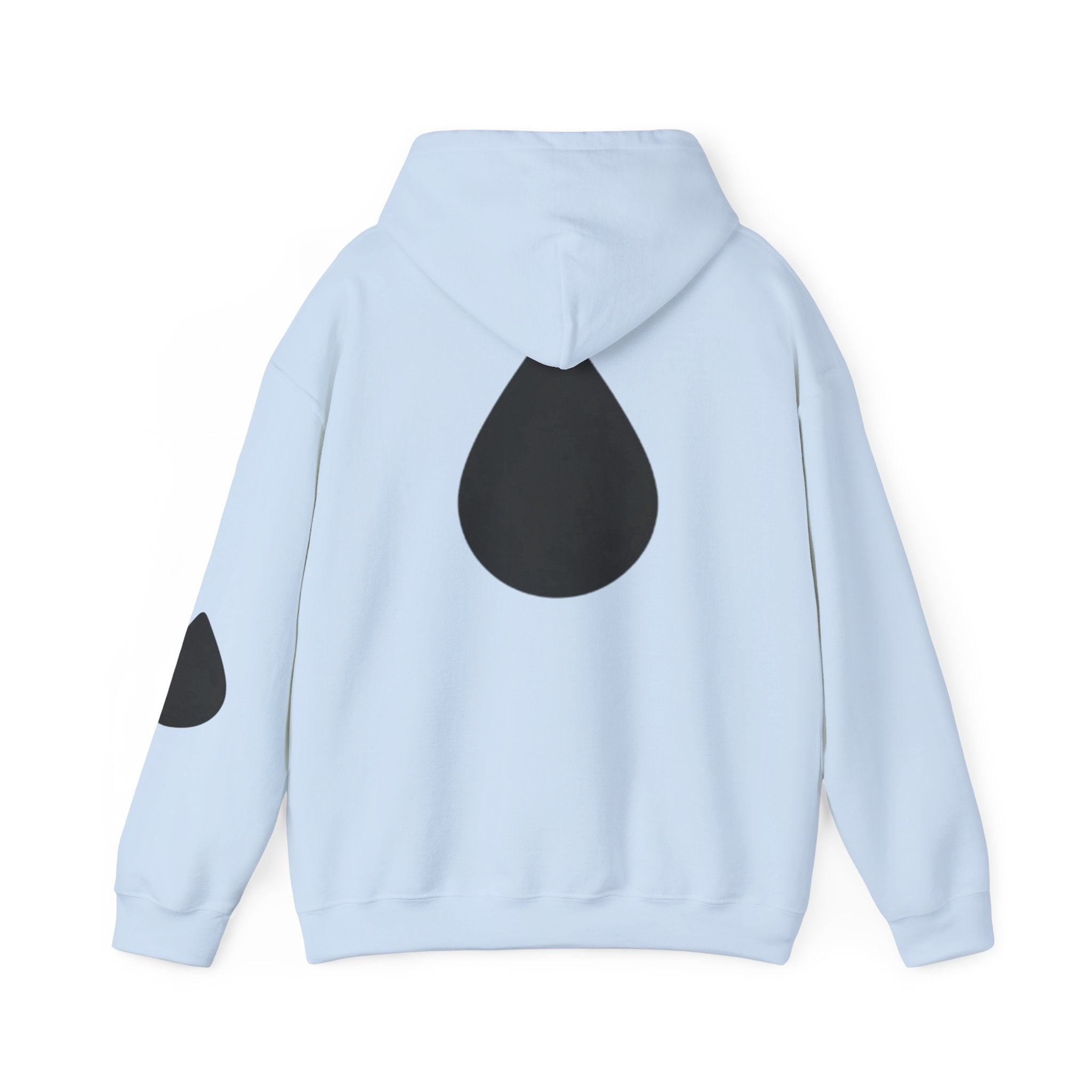 LNWA Drop Logo Hoodie — Minimalist White Pullover with Teardrop Graphic