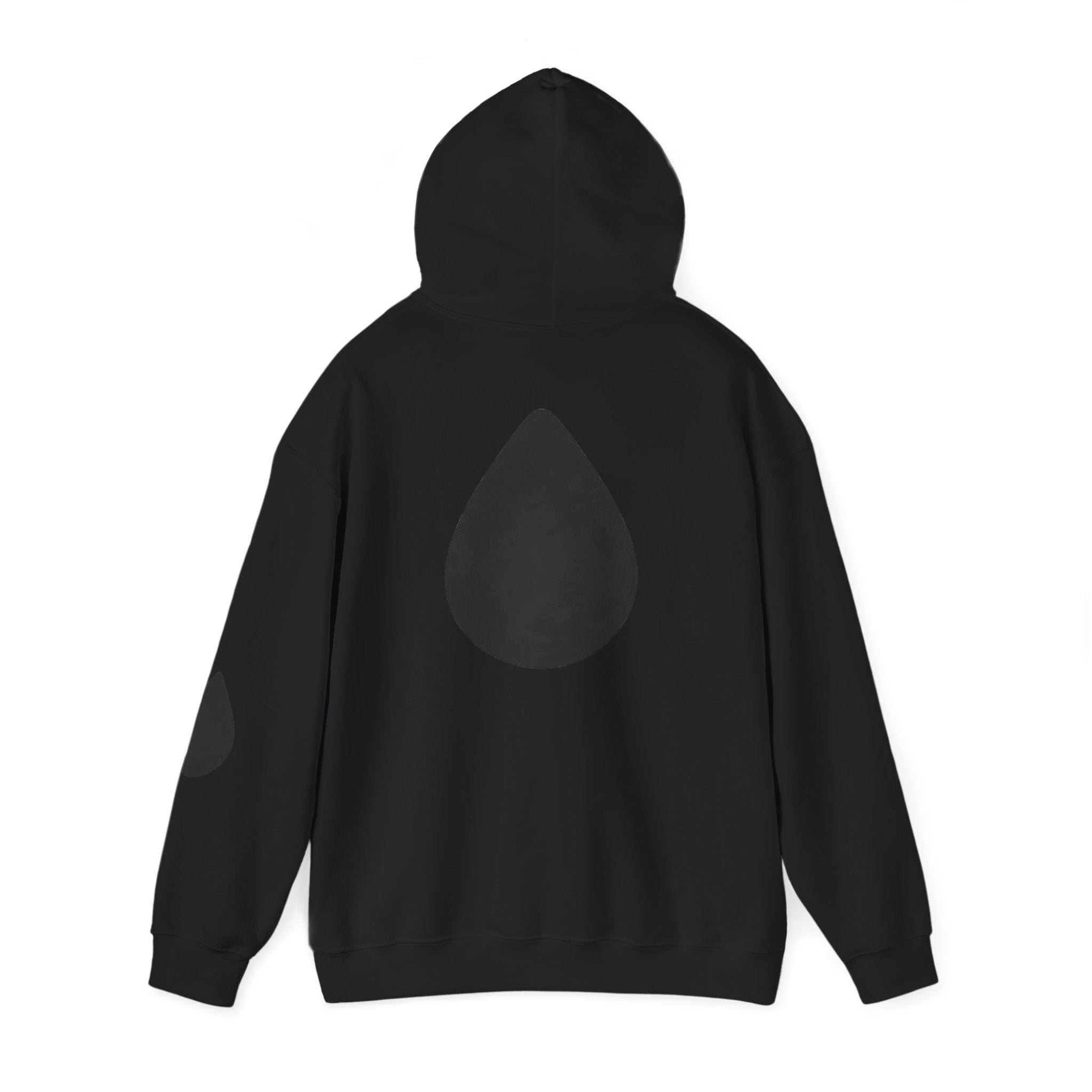 LNWA Drop Logo Hoodie — Minimalist White Pullover with Teardrop Graphic