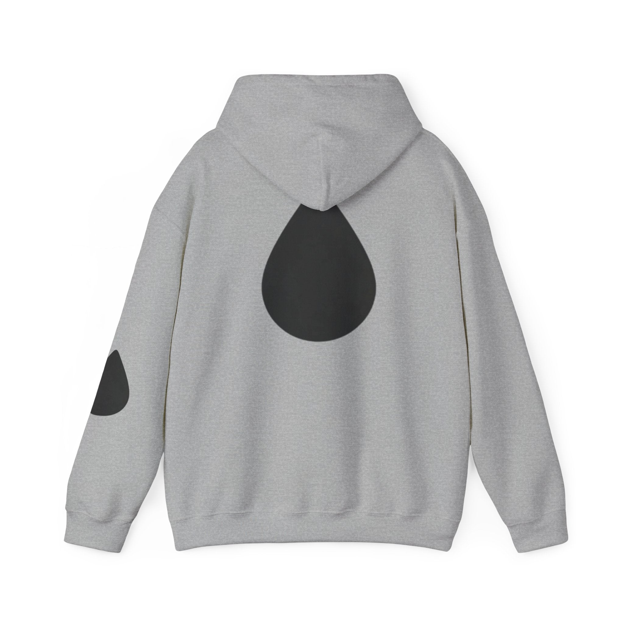 LNWA Drop Logo Hoodie — Minimalist White Pullover with Teardrop Graphic