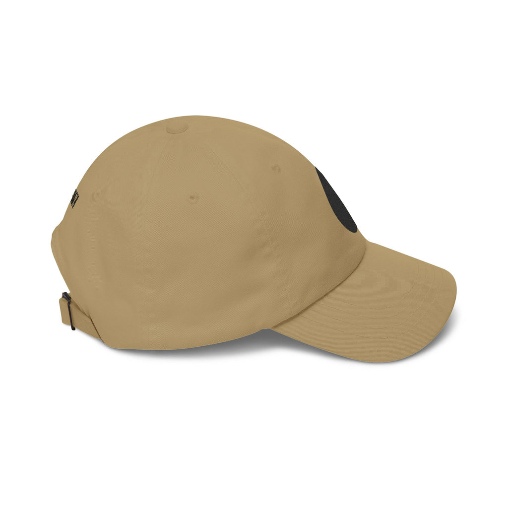 Embroidered Black Drop Dad Cap — Minimalist Water Drop Baseball Hat