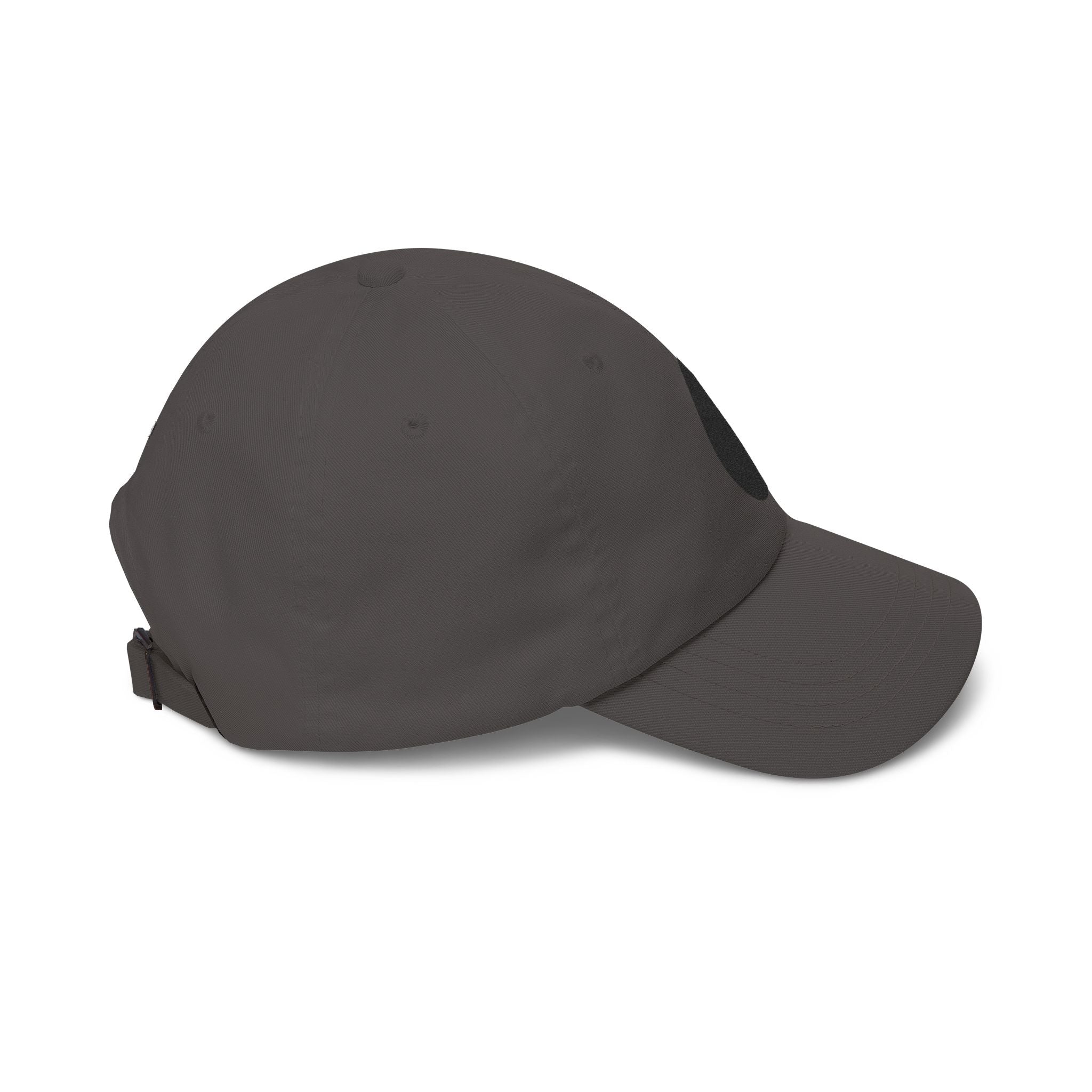 Embroidered Black Drop Dad Cap — Minimalist Water Drop Baseball Hat
