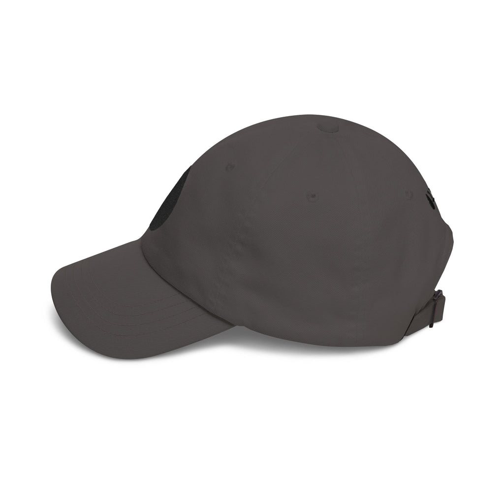 Embroidered Black Drop Dad Cap — Minimalist Water Drop Baseball Hat