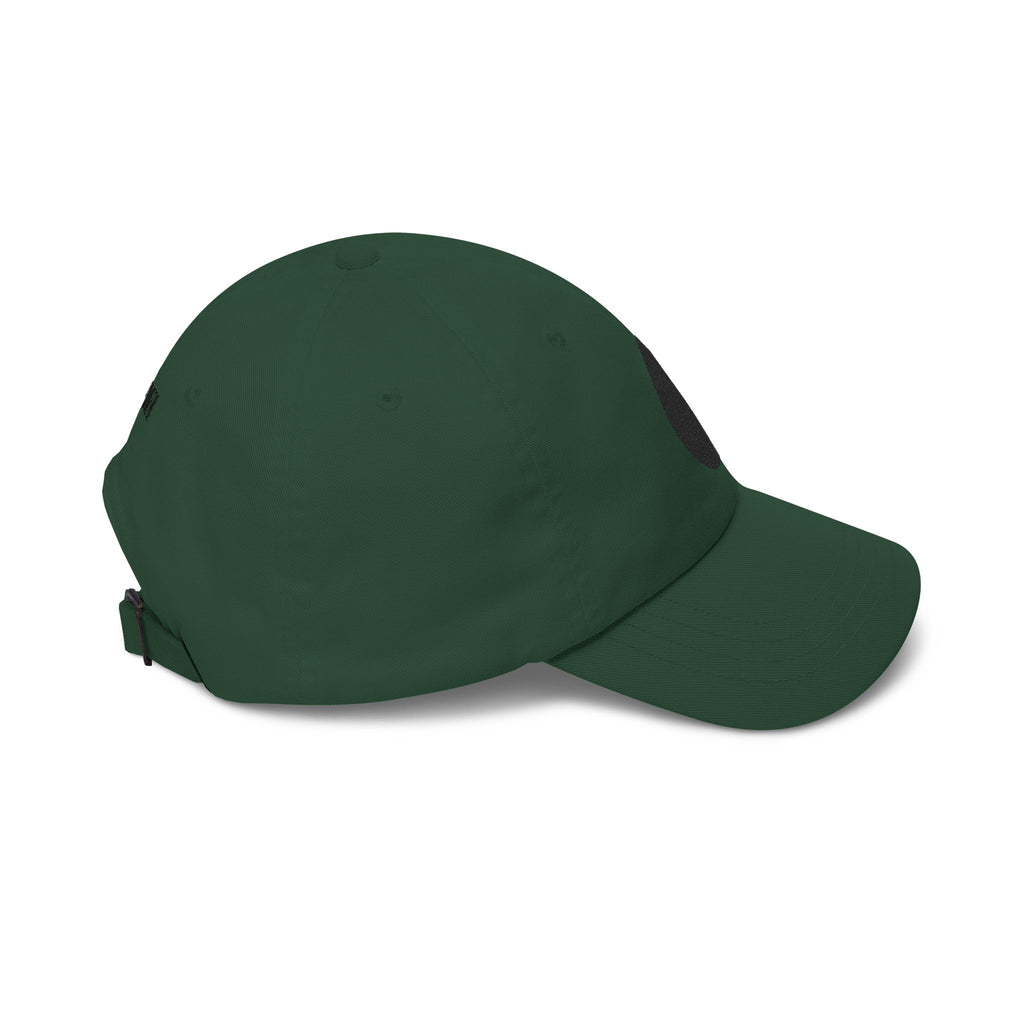 Embroidered Black Drop Dad Cap — Minimalist Water Drop Baseball Hat