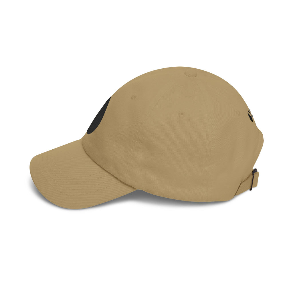 Embroidered Black Drop Dad Cap — Minimalist Water Drop Baseball Hat
